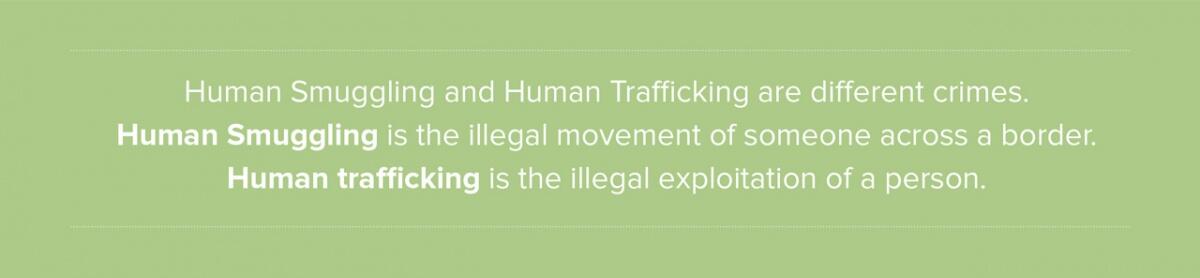 Human trafficking is not the movement of someone across a border
