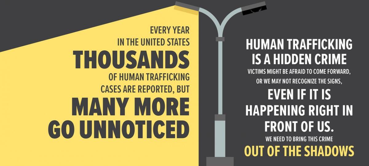 Human trafficking is a hidden crime with many victims not even recognizing the signs